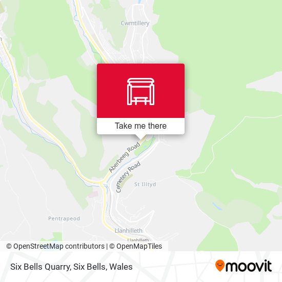 Six Bells Quarry, Six Bells map