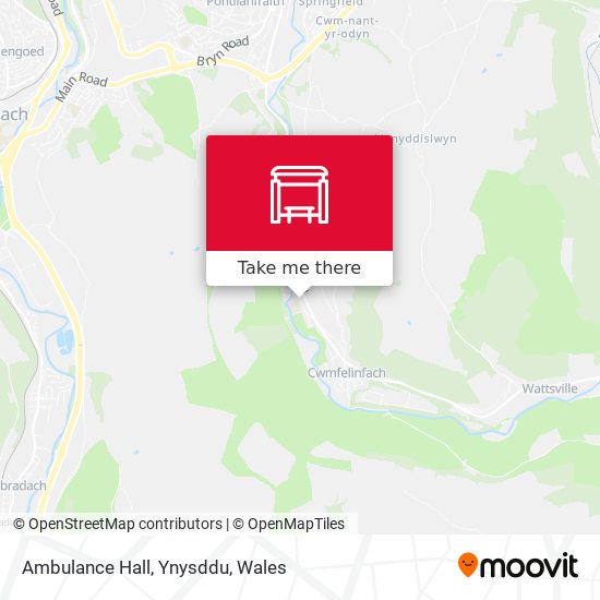 Ambulance Hall, Ynysddu map