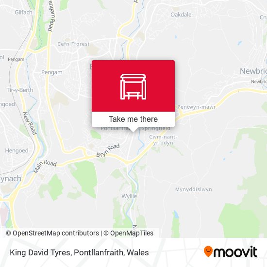 King David Tyres, Pontllanfraith map