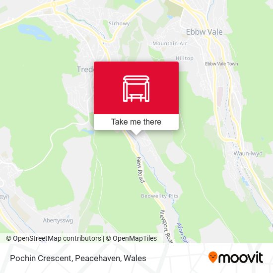 Pochin Crescent, Peacehaven map