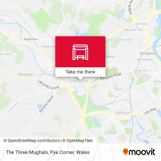 The Three Mughals, Pye Corner map