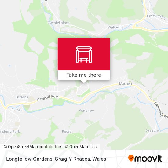 Longfellow Gardens, Graig-Y-Rhacca map