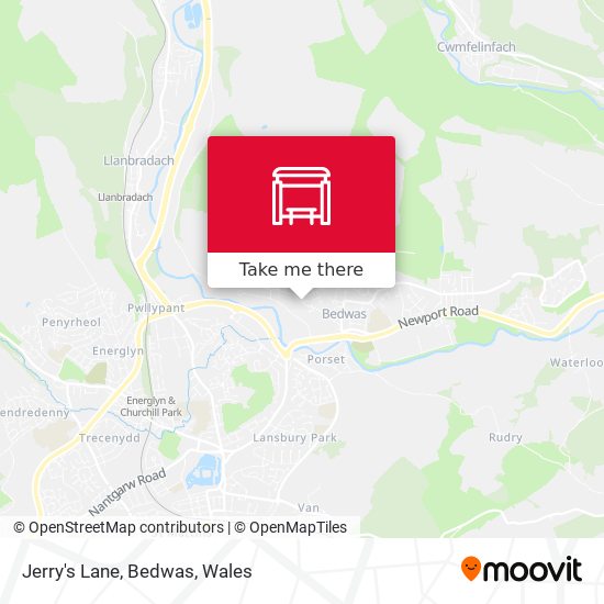 Jerry's Lane, Bedwas map