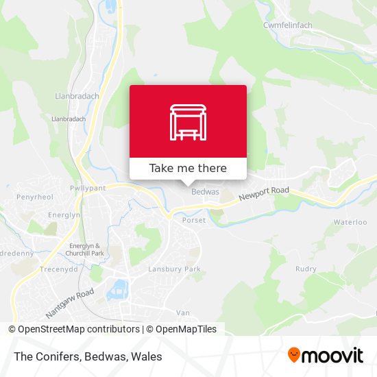The Conifers, Bedwas map