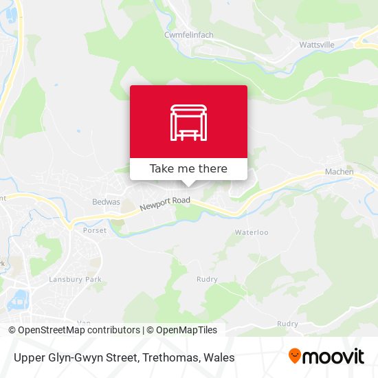Upper Glyn-Gwyn Street, Trethomas map