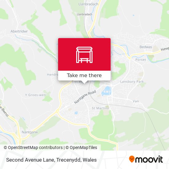 Second Avenue Lane, Trecenydd map