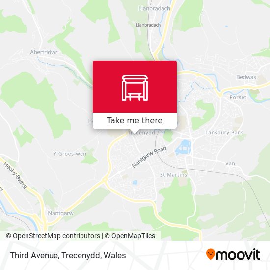 Third Avenue, Trecenydd map