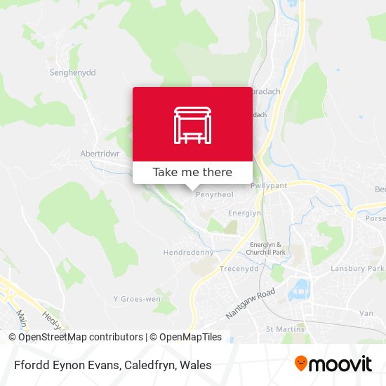 Ffordd Eynon Evans, Caledfryn map