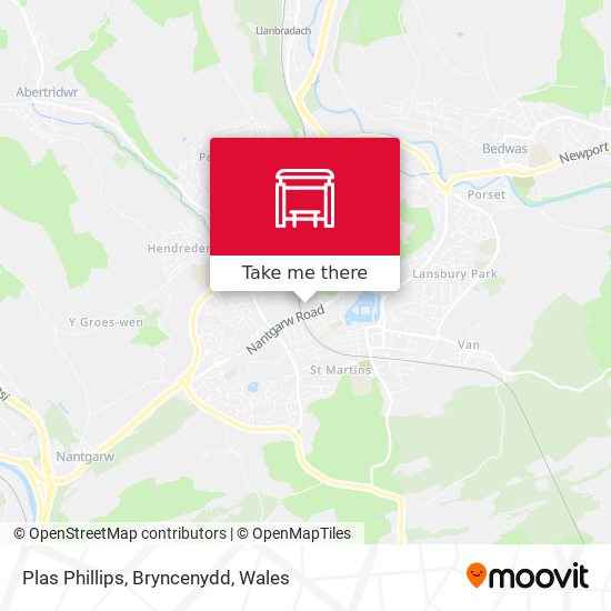 Plas Phillips, Bryncenydd map