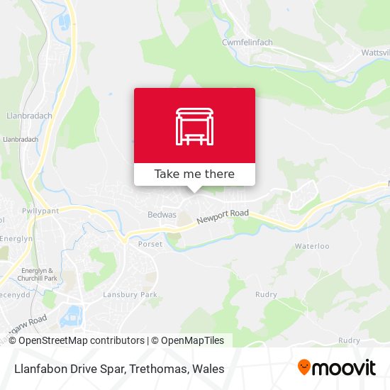 Llanfabon Drive Spar, Trethomas map