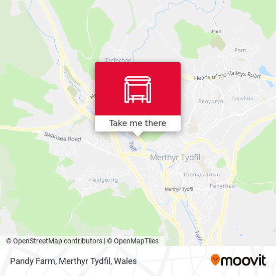 Pandy Farm, Merthyr Tydfil map