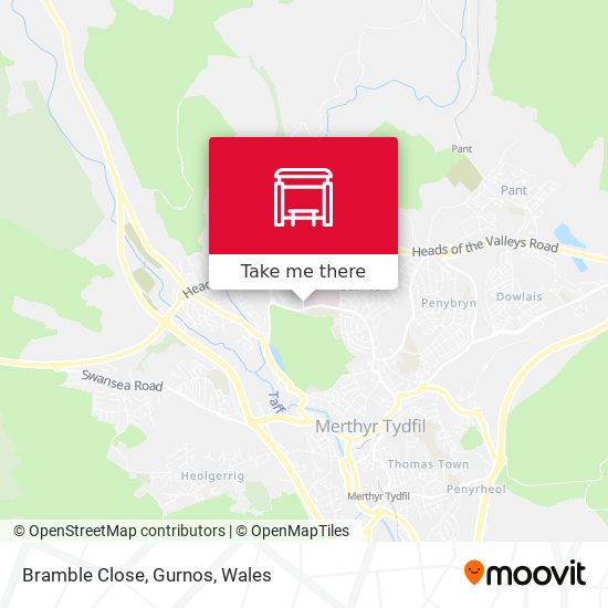 Bramble Close, Gurnos map