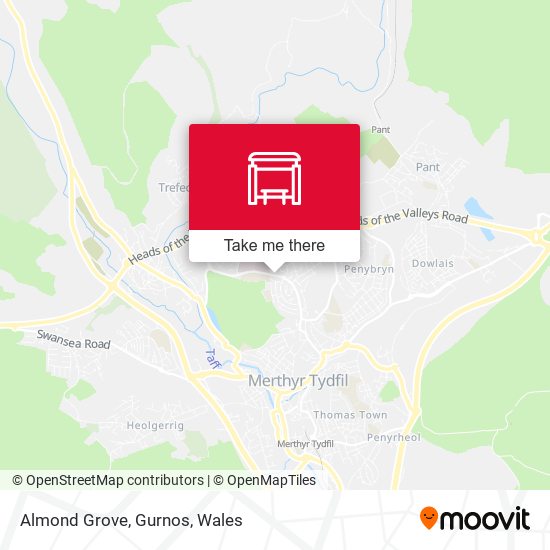Almond Grove, Gurnos map