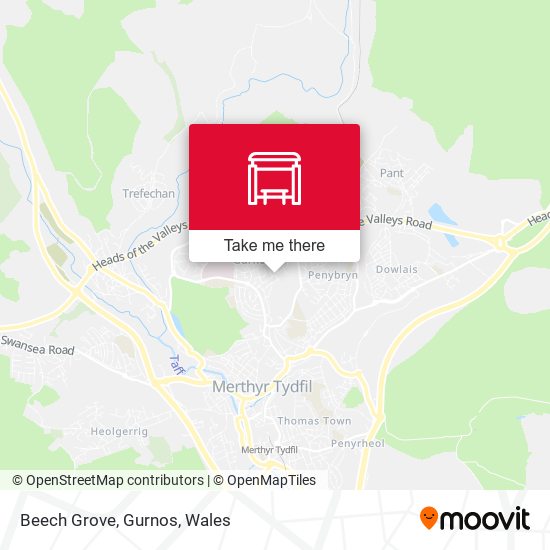 Beech Grove, Gurnos map