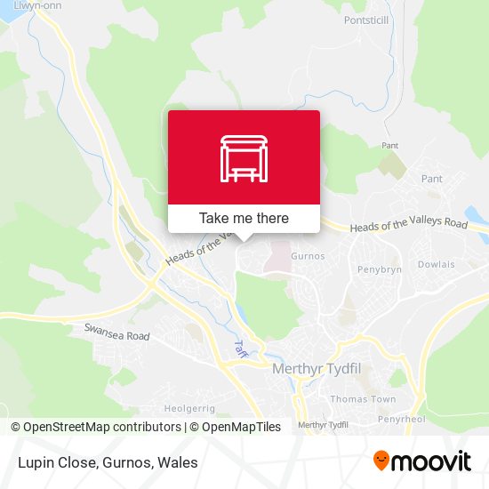 Lupin Close, Gurnos map