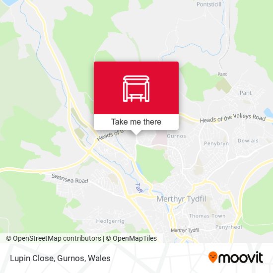 Lupin Close, Gurnos map