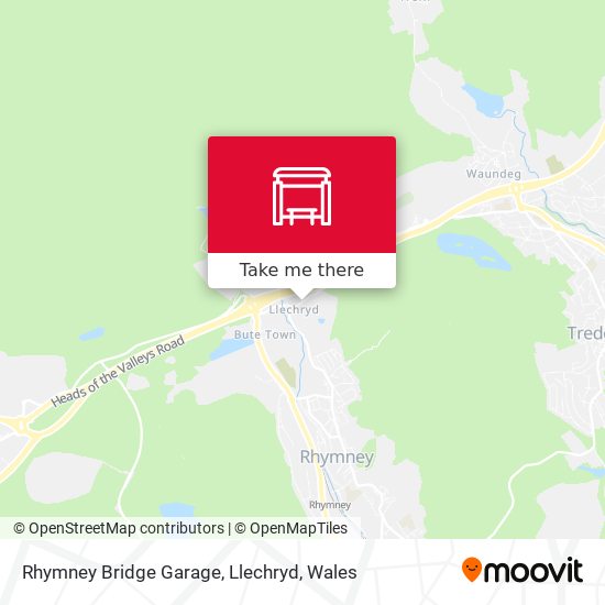 Rhymney Bridge Garage, Llechryd map