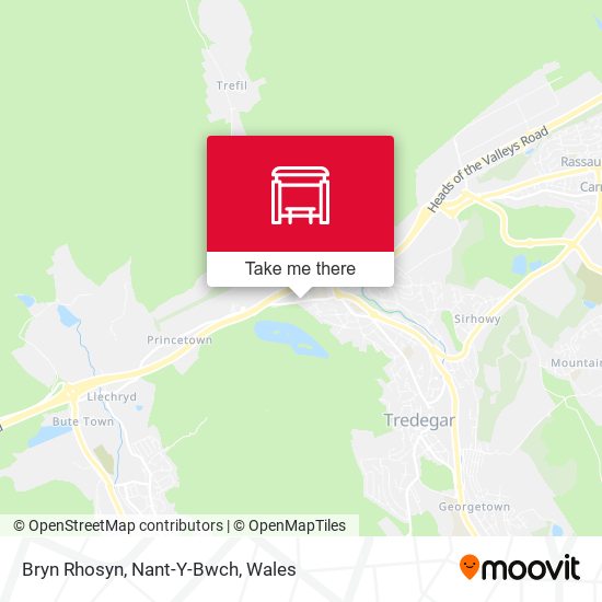 Bryn Rhosyn, Nant-Y-Bwch map