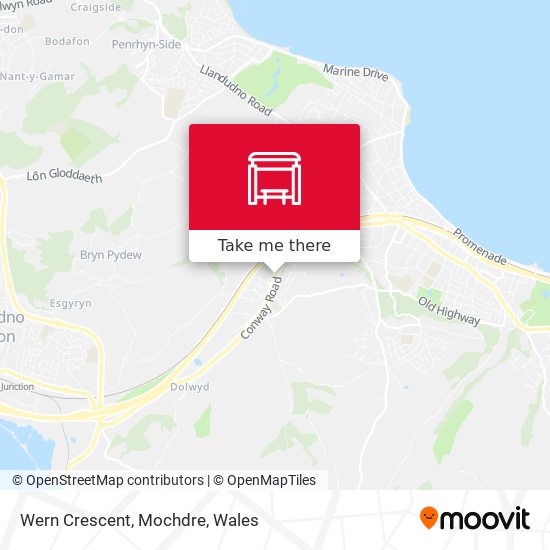 Wern Crescent, Mochdre map