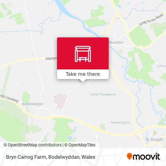 Bryn Carrog Farm, Bodelwyddan map