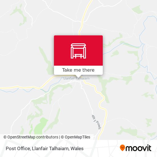 Post Office, Llanfair Talhaiarn map