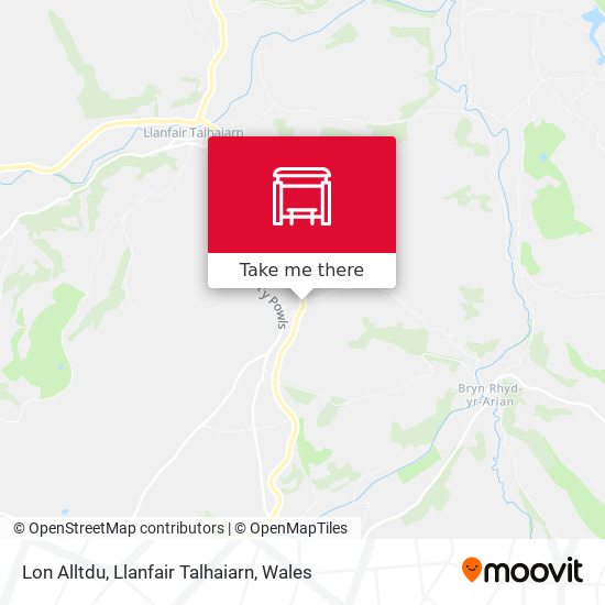 Lon Alltdu, Llanfair Talhaiarn map