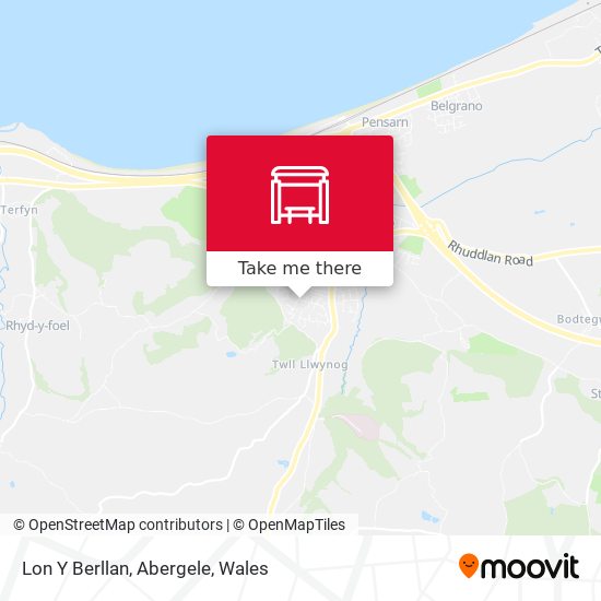 Lon Y Berllan, Abergele map