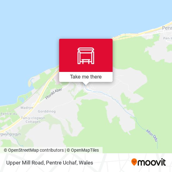 Upper Mill Road, Pentre Uchaf map