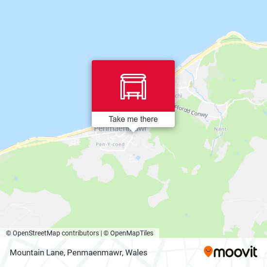 Mountain Lane, Penmaenmawr map