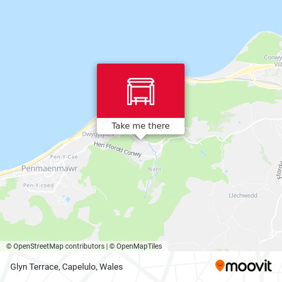 Glyn Terrace, Capelulo map