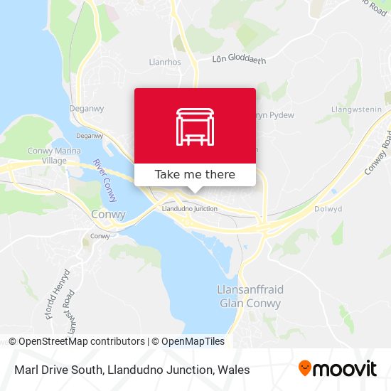 Marl Drive South, Llandudno Junction map