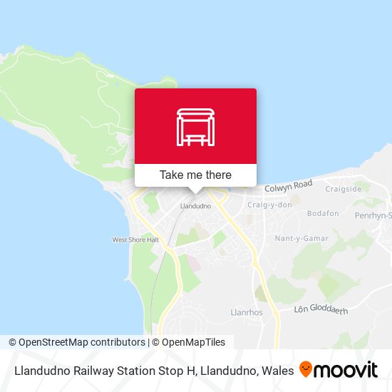 Llandudno Railway Station Stop H, Llandudno map