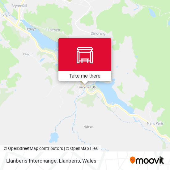 Llanberis Interchange, Llanberis map