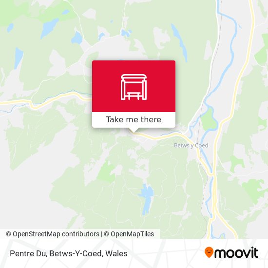Pentre Du, Betws-Y-Coed map
