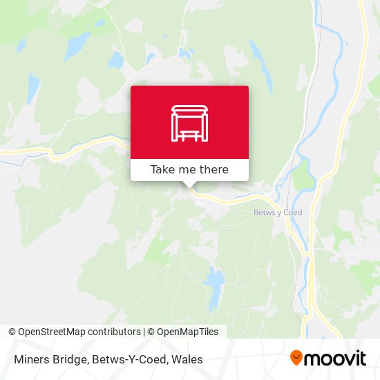 Miners Bridge, Betws-Y-Coed map