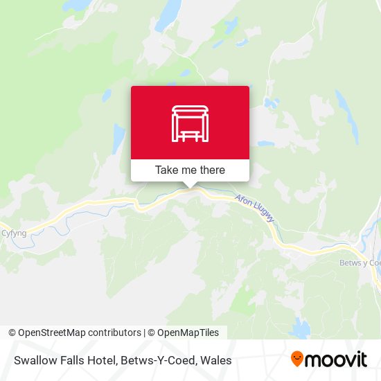 Swallow Falls Hotel, Betws-Y-Coed map