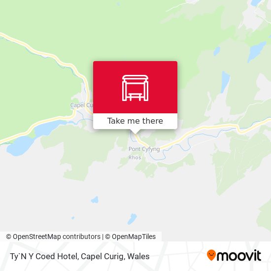 Ty`N Y Coed Hotel, Capel Curig map