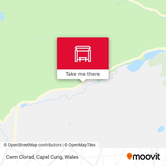 Cwm Clorad, Capel Curig map