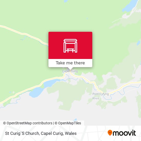 St Curig`S Church, Capel Curig map