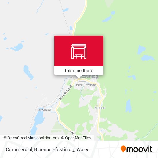 Commercial, Blaenau Ffestiniog map