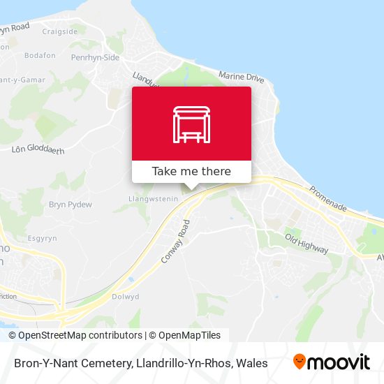 Bron-Y-Nant Cemetery, Llandrillo-Yn-Rhos map