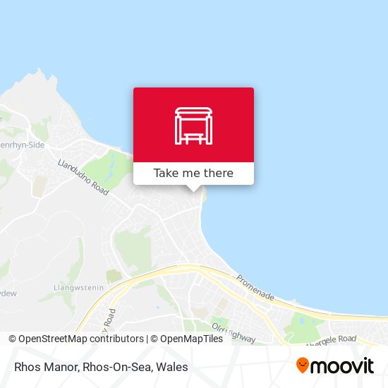 Rhos On Sea Map How To Get To Rhos Manor, Rhos-On-Sea In Wales By Train Or Bus?