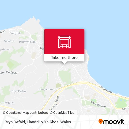 Bryn Defaid, Llandrillo-Yn-Rhos map