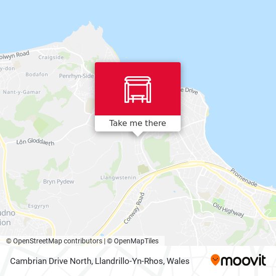 Cambrian Drive North, Llandrillo-Yn-Rhos map