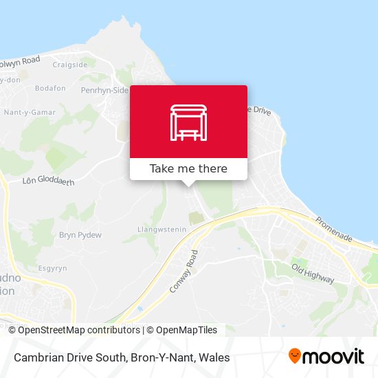 Cambrian Drive South, Bron-Y-Nant map