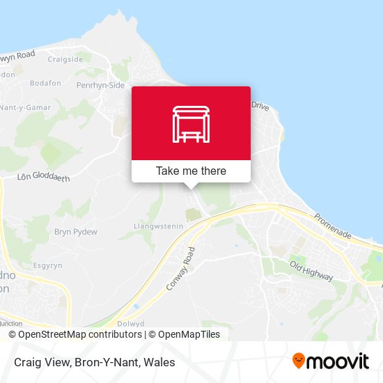 Craig View, Bron-Y-Nant map