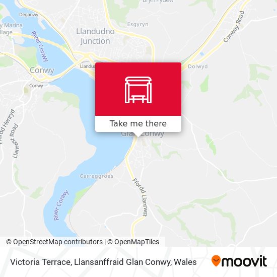 Victoria Terrace, Llansanffraid Glan Conwy map