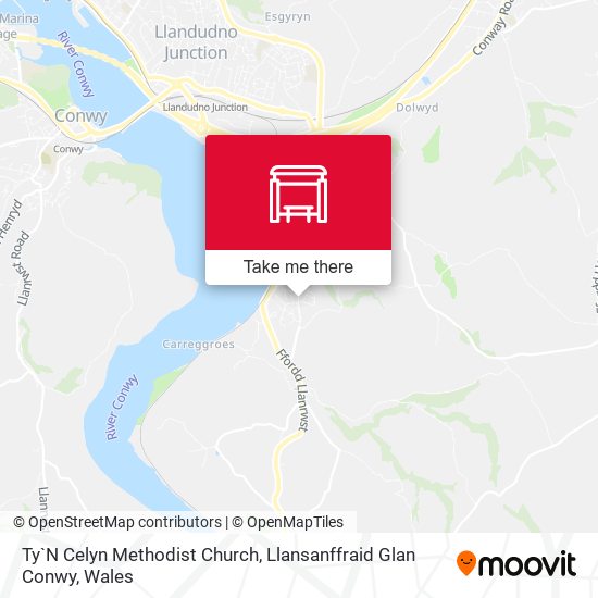 Ty`N Celyn Methodist Church, Llansanffraid Glan Conwy map