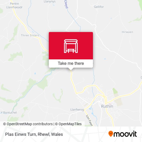 Plas Einws Turn, Rhewl map