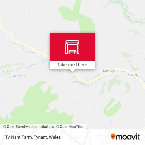 Ty-Nsnt Farm, Tynant map